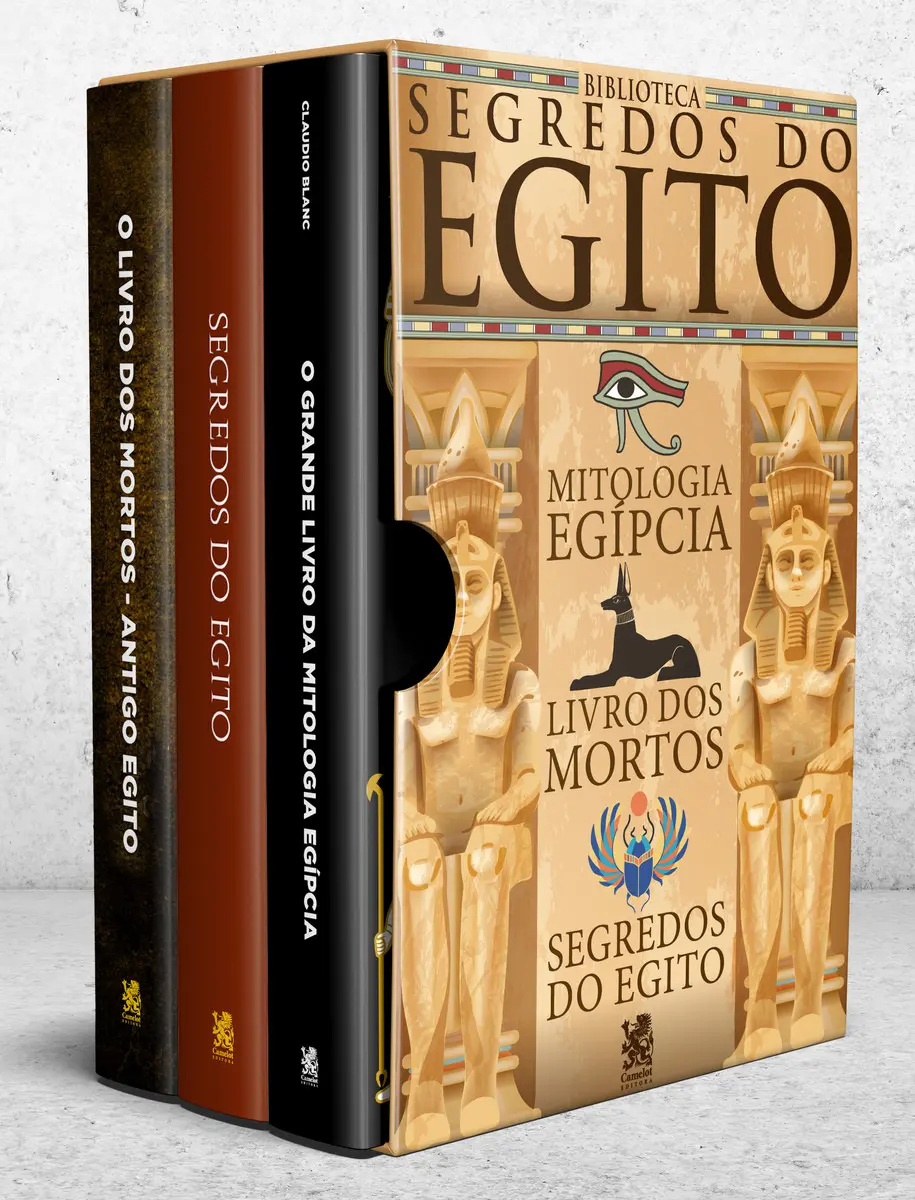 Box Segredos do Egito com 3 livros da Camelot Editora